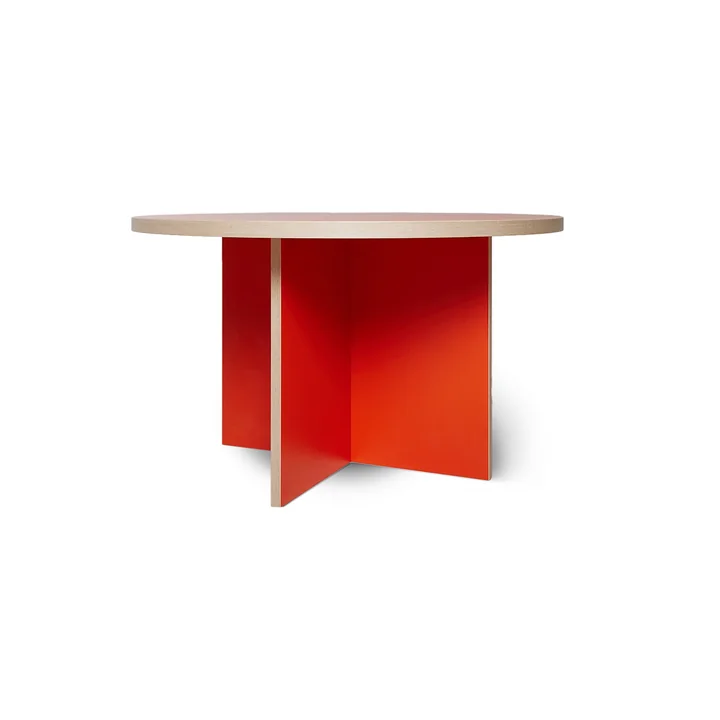 HKliving - Esstisch, Ø 130 cm, orange