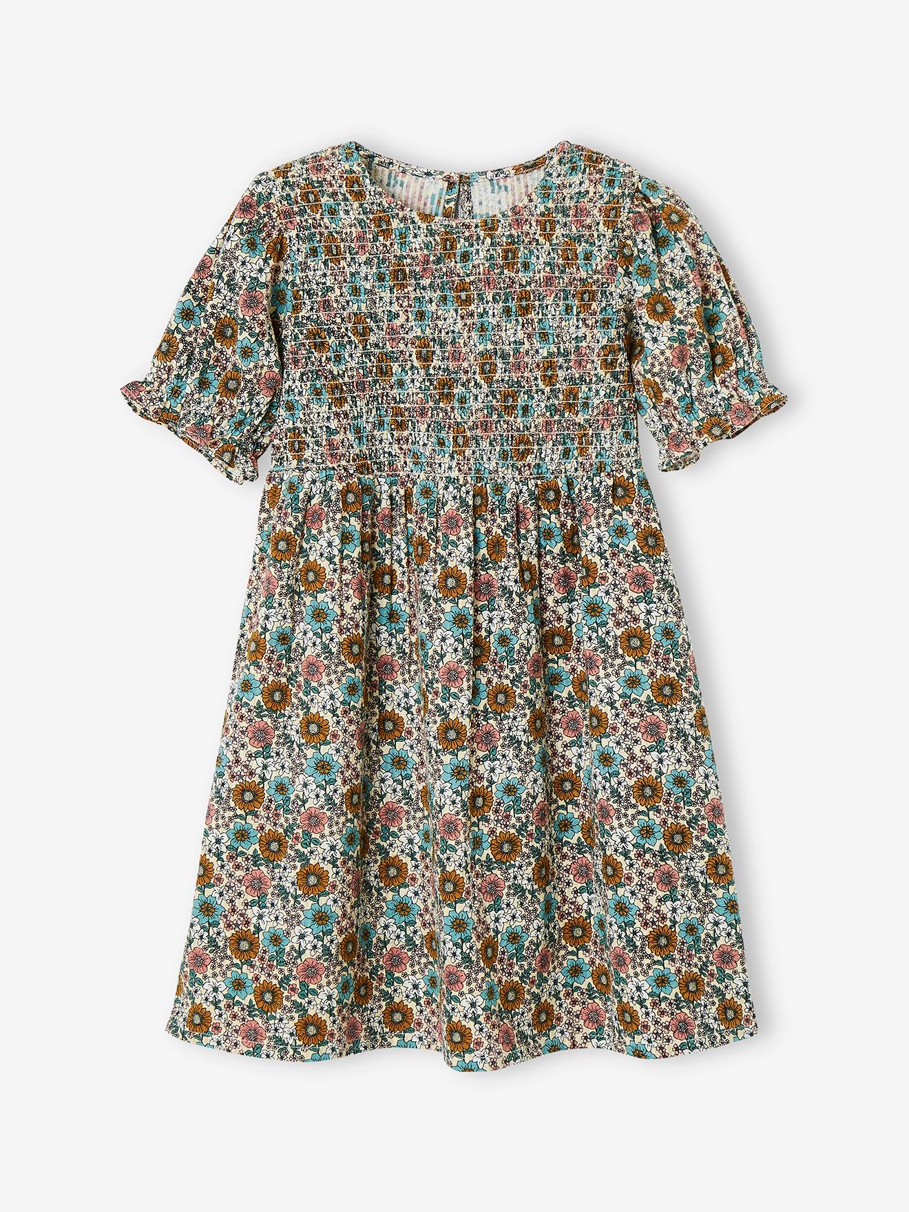 Vestido nude estilo bata para meninas