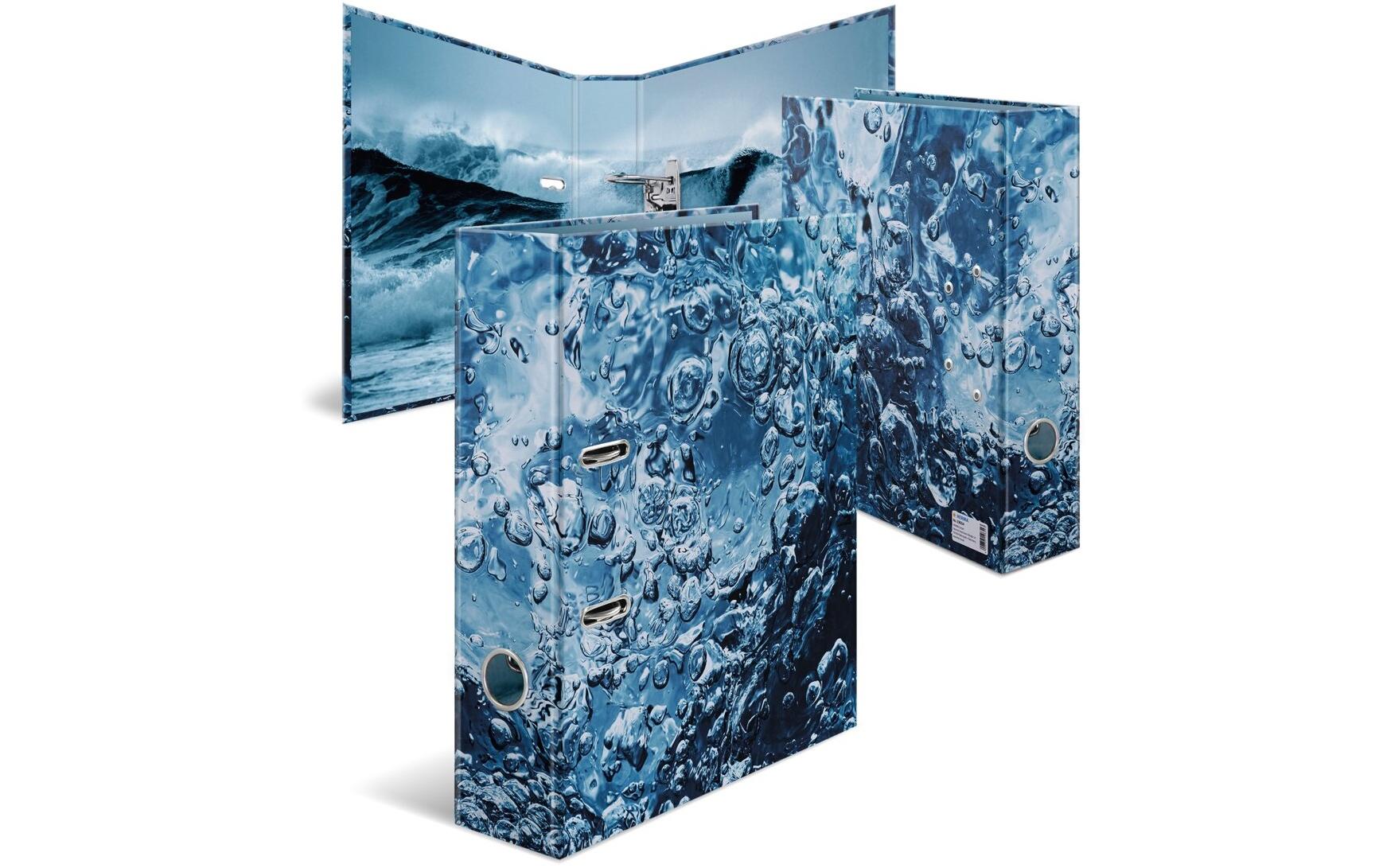 Ordner Water 7 cm, BlauMotivordner mit Hebelmechanik und Griffloch