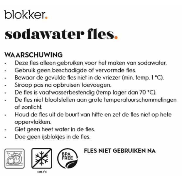 Blokker sodawater maker starterset - zwart