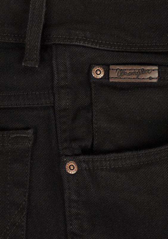 Wrangler - Texas - Jeans - Zwart - 99% Katoen, 1% Elastaan