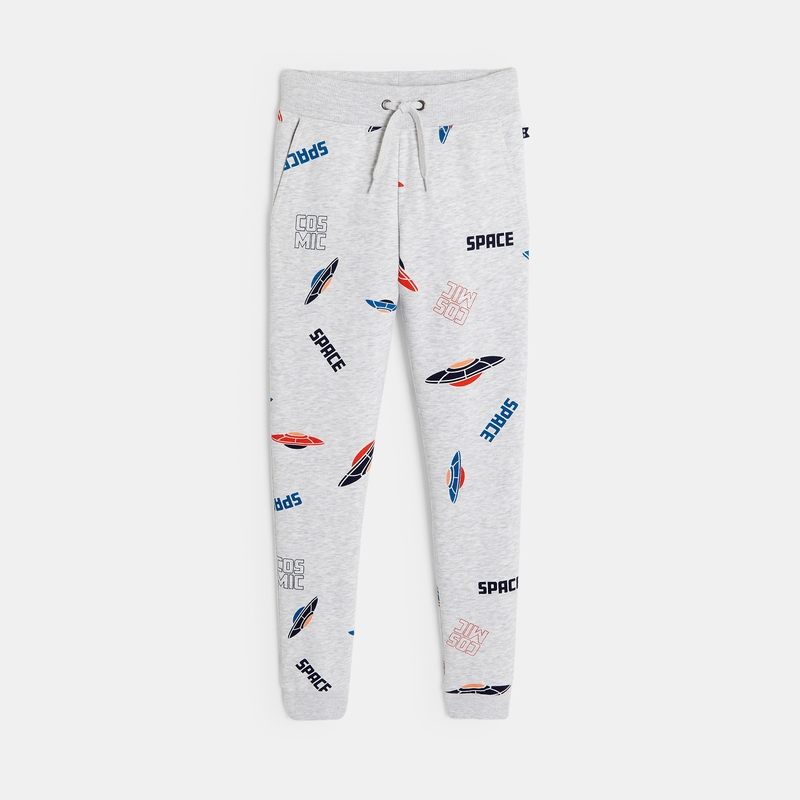 Pantalon de jogging imprimé blanc garçon
