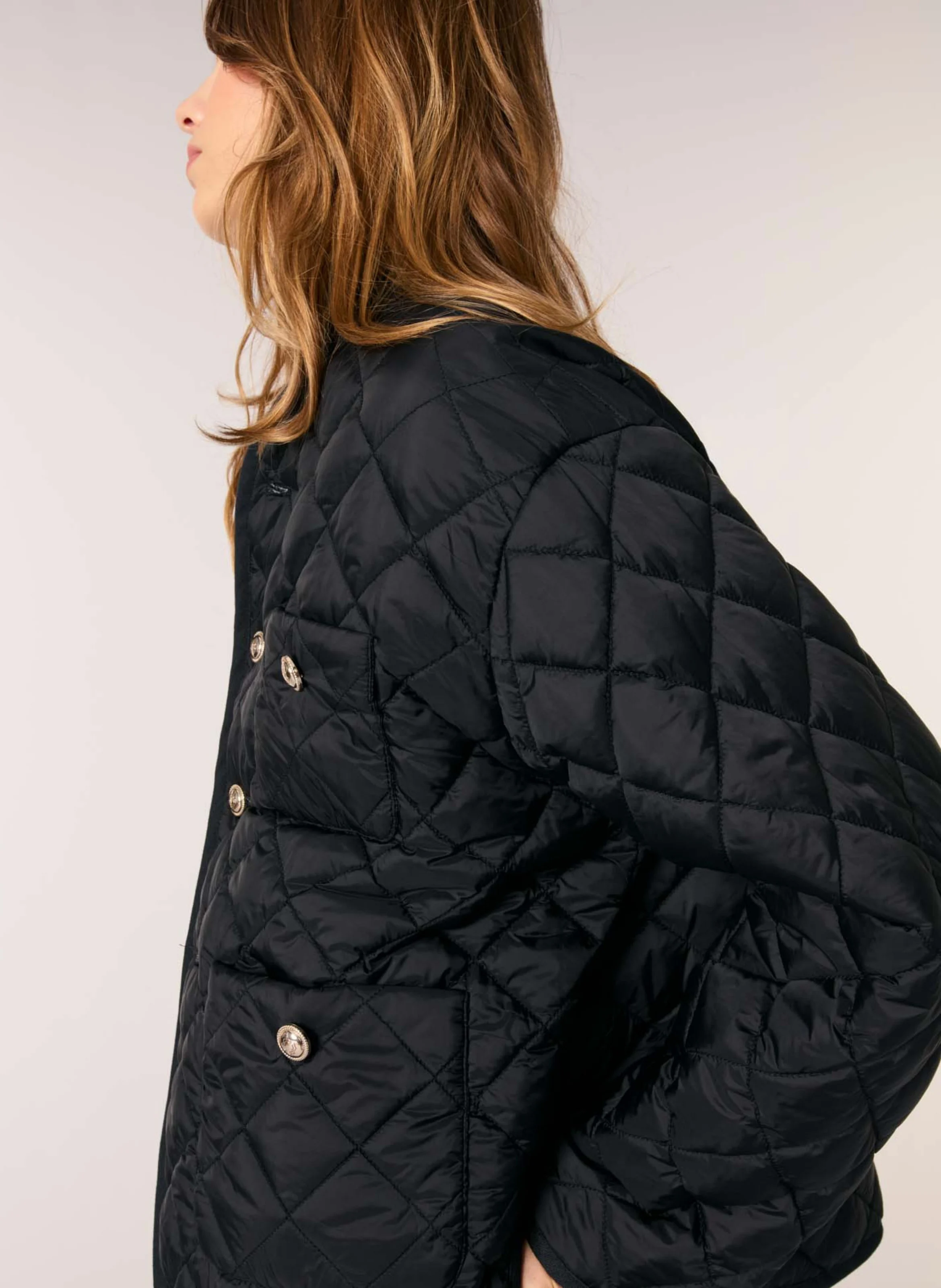 Manteau col rond| Noir
