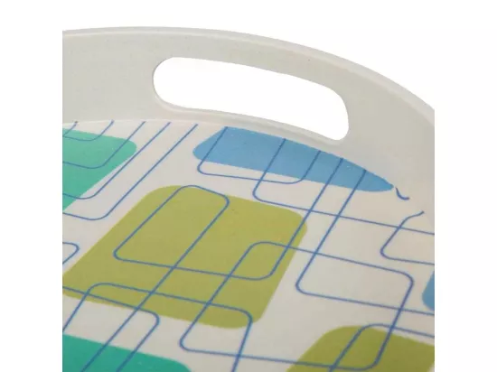 Ensemble de 2 plateaux en bambou colorés