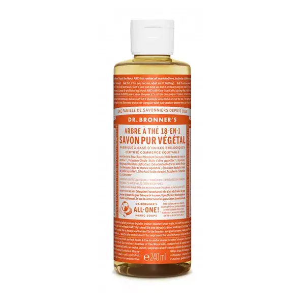 Sabonete Vegetal Puro de Melaleuca Dr. Bronner's - 18 em 1 - 240ml