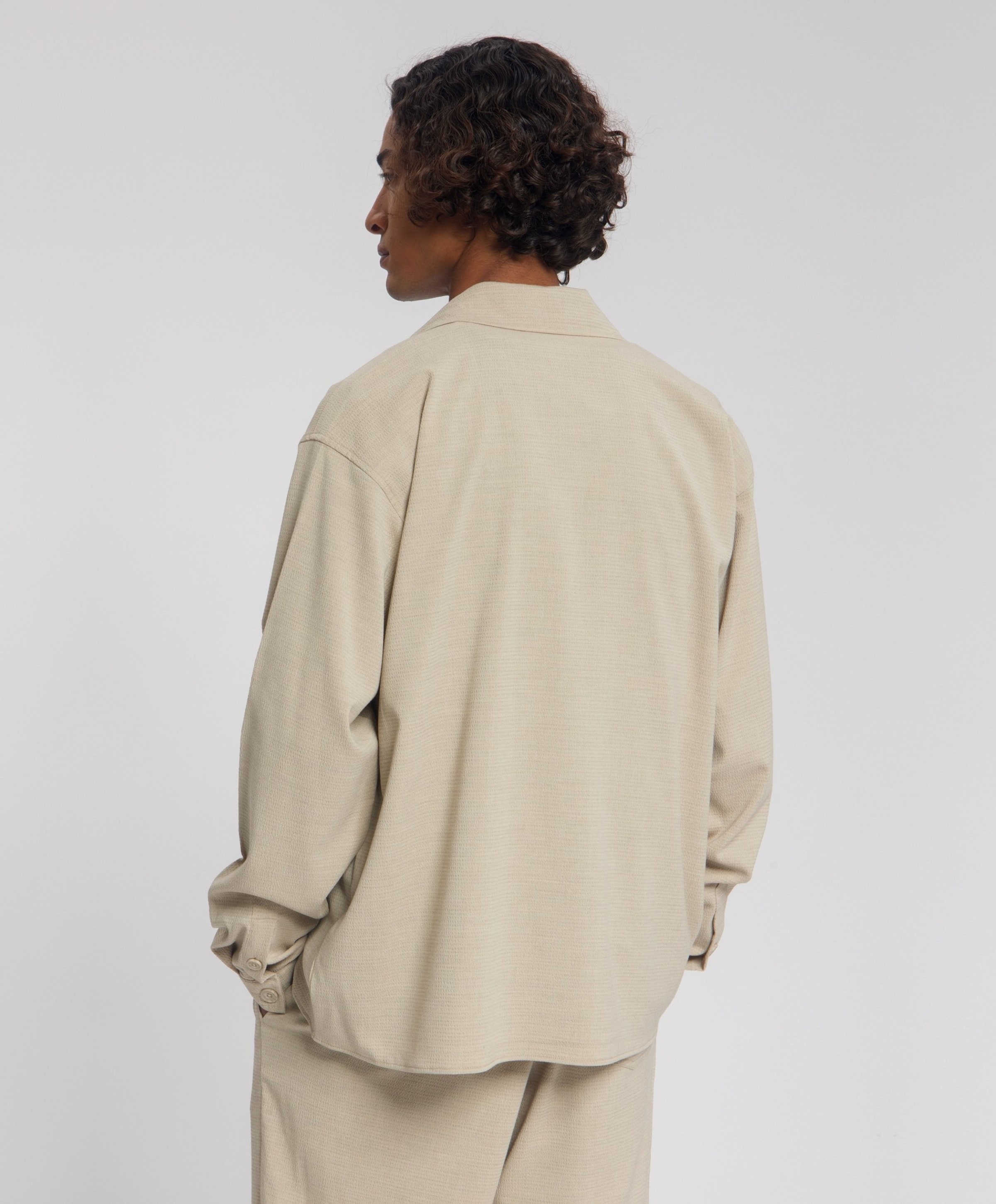 Law of the Sea Heren overhemd lange mouw beige