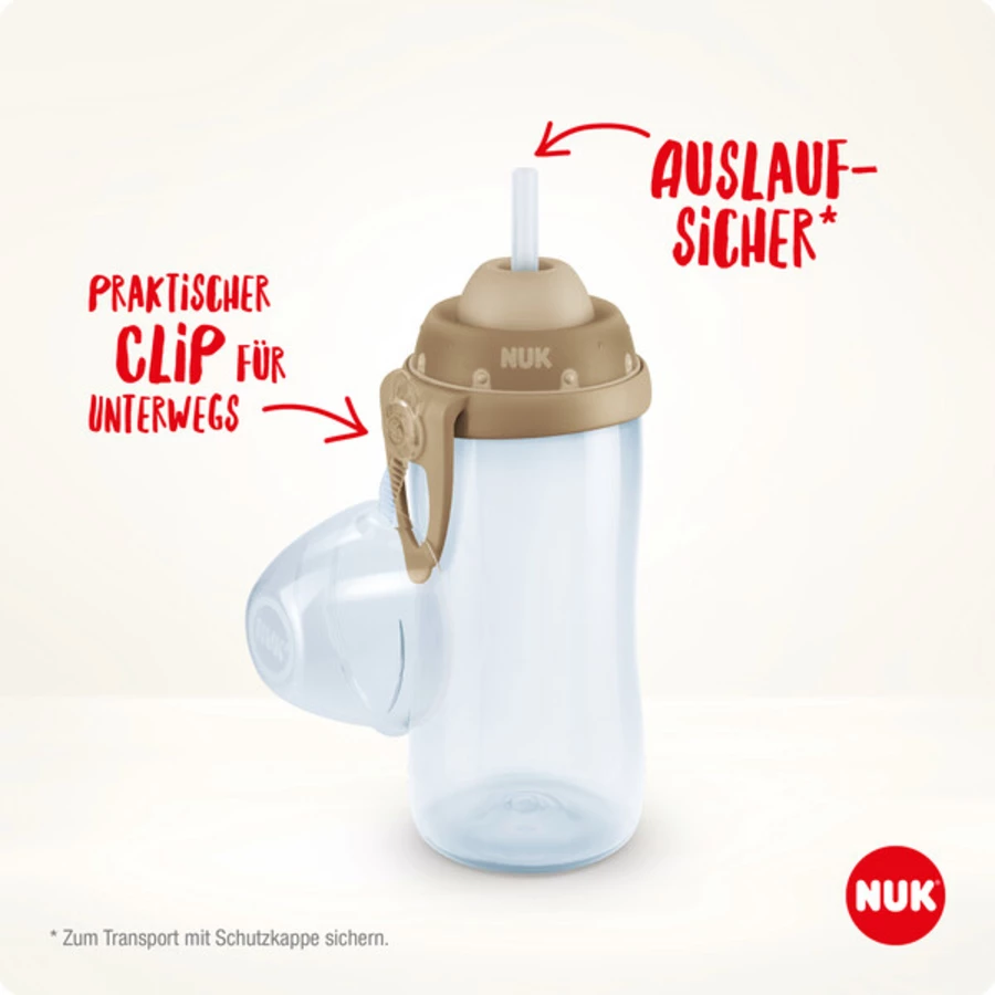 NUK Trinkflasche Flexi Cup 300 ml, Feuerwehr blau