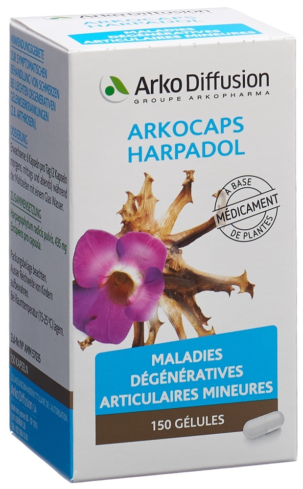 ARKOCAPS Teufelskralle<br>150 Stück, Dose, Hartkapsel, pflanzlich