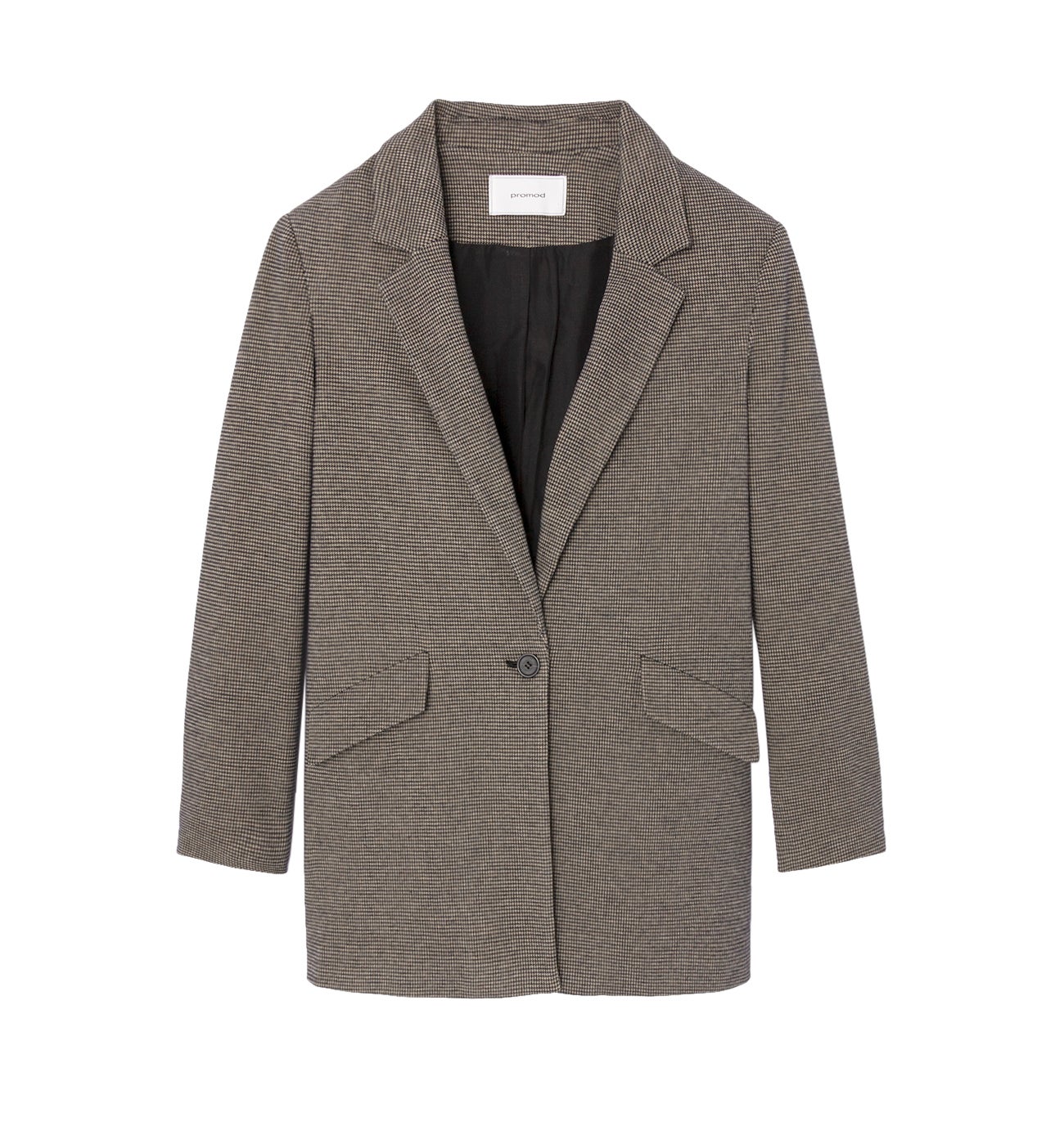 Veste de tailleur à carreaux - Imprimé noir
