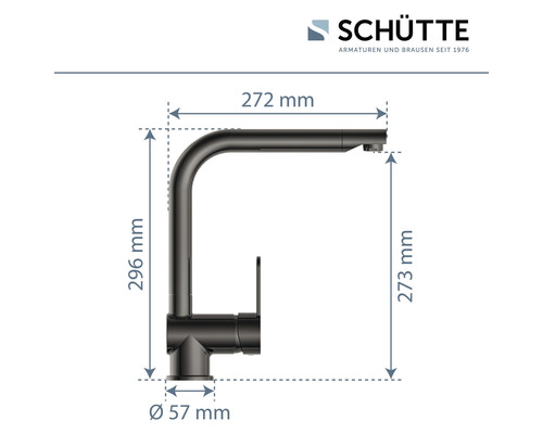 SCHÜTTE keukenkraan RIO grafiet 79836
