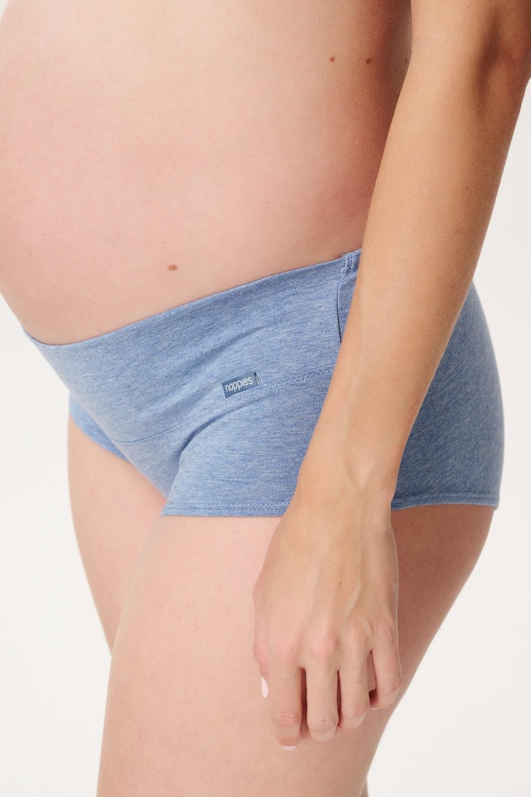 Noppies Maternity Short Cotton Melange - Light Blue Melange