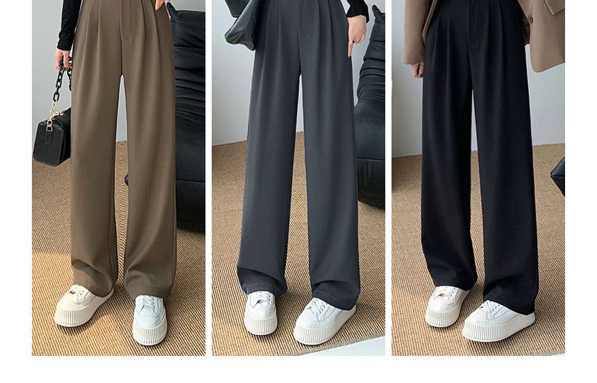 Janunu - High Rise Plain Wide Leg Pants (verschillende ontwerpen)