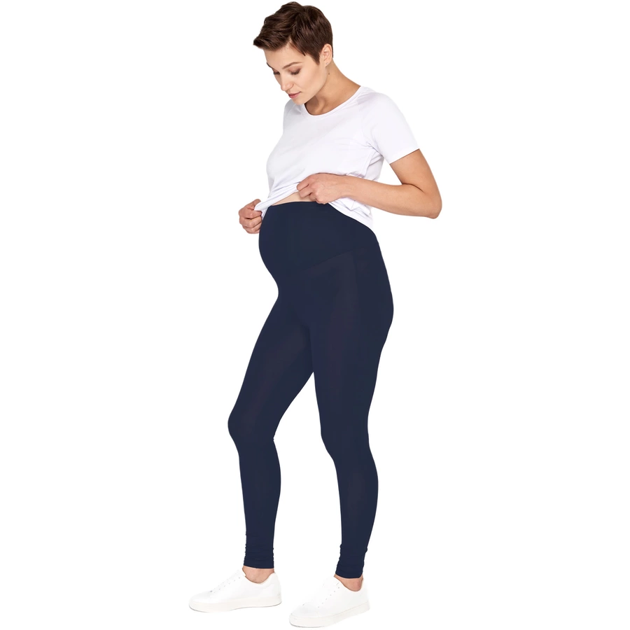 Cool Mama Schwangerschafts-Leggings Basic blau