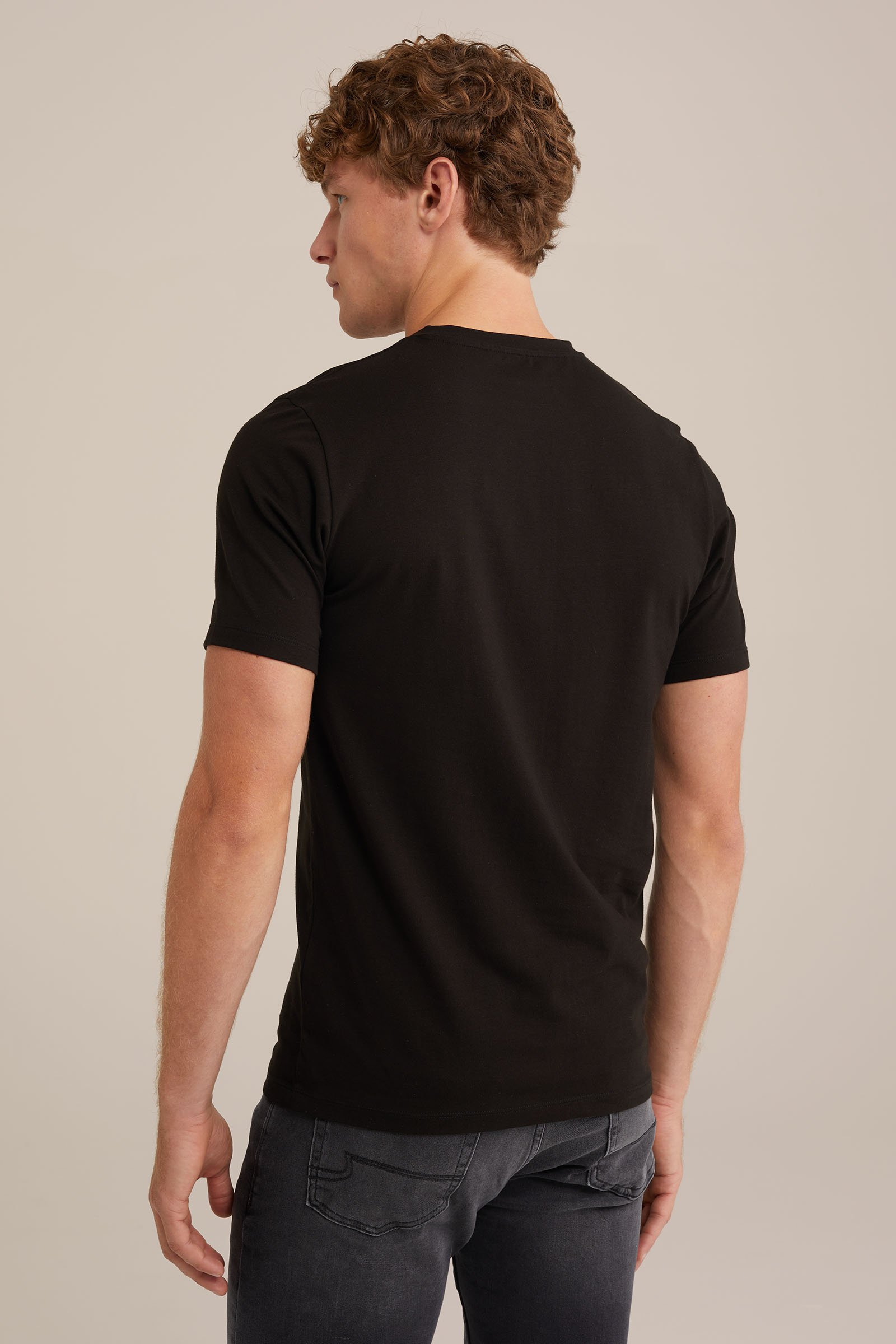 T-shirt WE Fashion Zwart