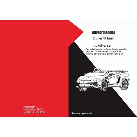 Lamborghini Aventador Premium elektrisk bil 12V