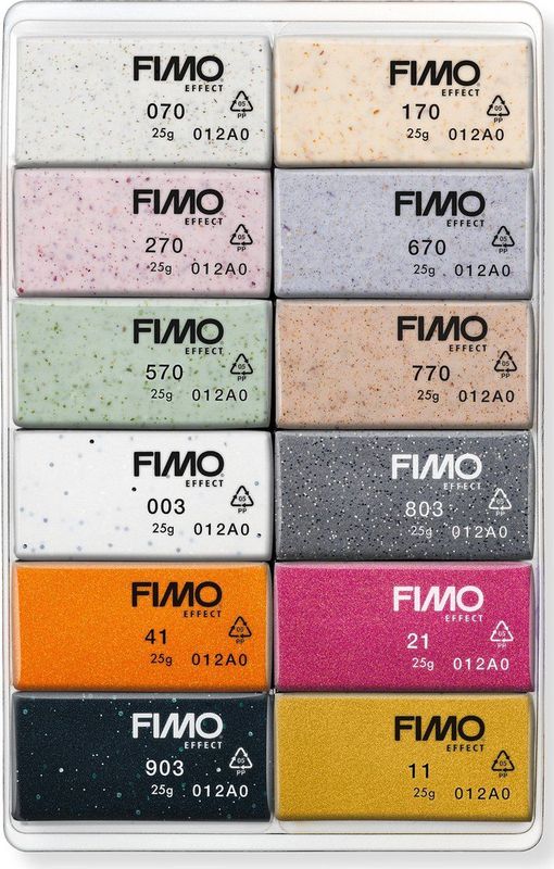 FIMO effect set colour pack 12 st boho colours