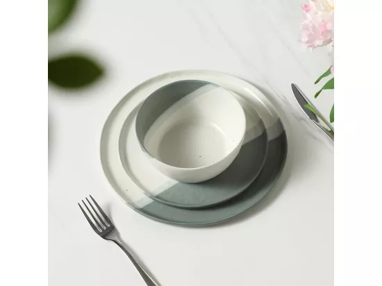 Service 4 assiettes à dessert Matty - Vert / 27 cm