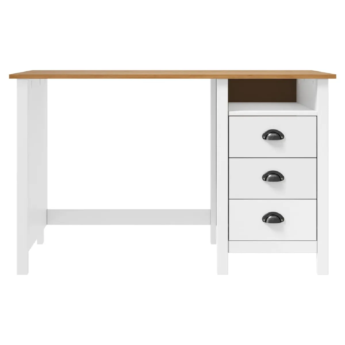 Helloshop26 Bureau Hill pin blanc 120 cm