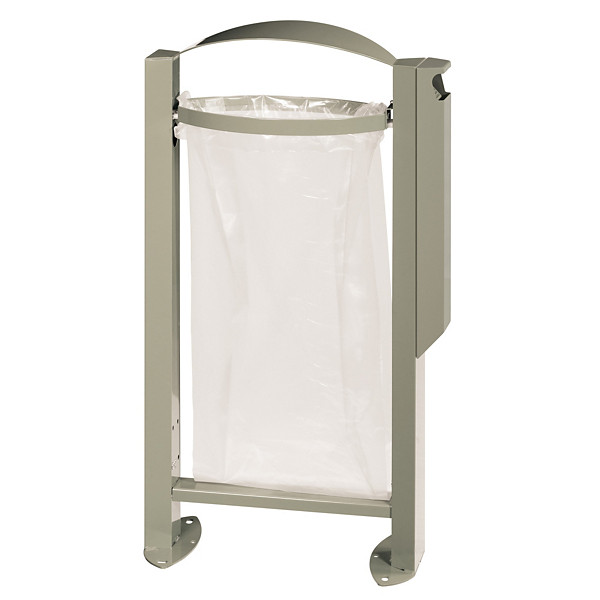 ROSSIGNOL Corbeille vigipirate sur pied arkea - 60 L - avec cendrier 3l - gris ciment
