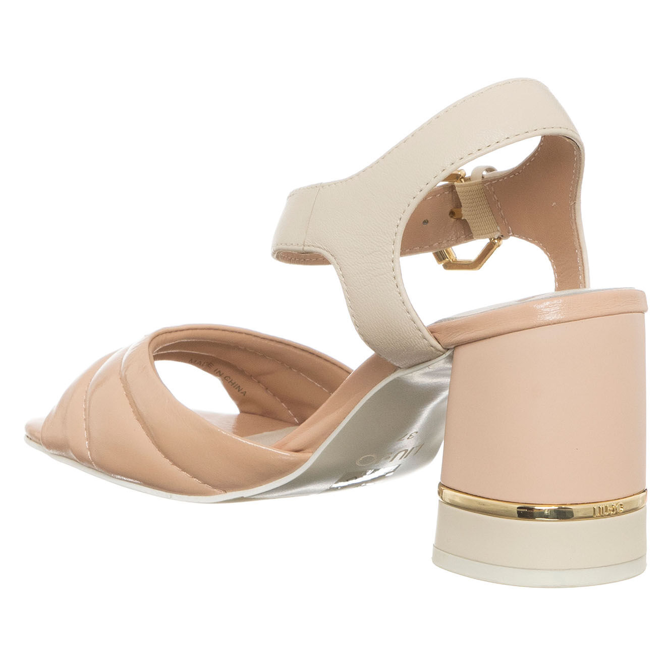 Liu-Jo Sandales en Cuir Menton beige/rose -Talon 6 cm