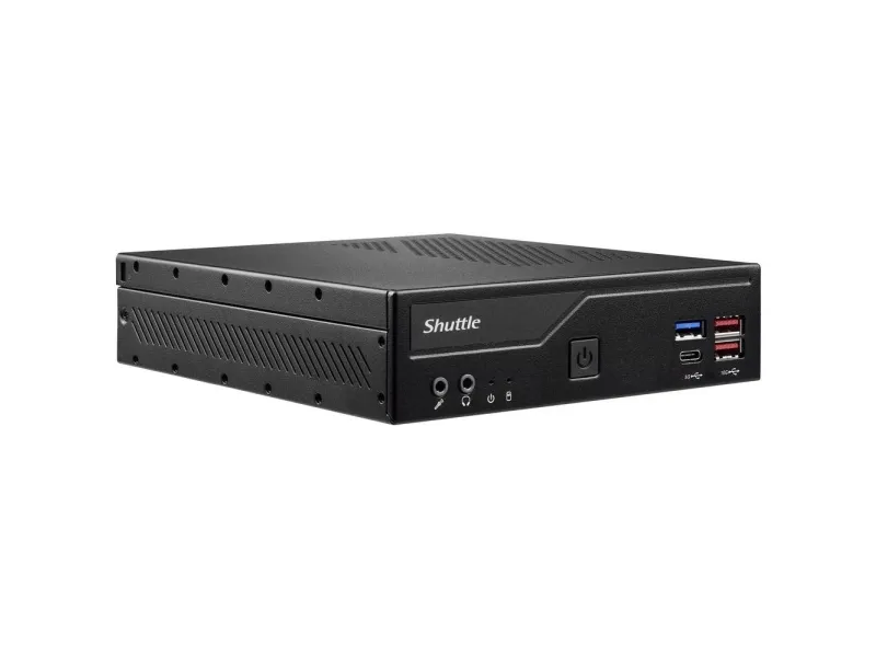 Shuttle XPC slim DH670V2 - Barebone - Slim-PC LGA1700 sokkel - Intel H670 - uden CPU - RAM 0 GB - UHD Graphics - Gigabit Ethernet, 2.5 Gigabit Ethernet - sort