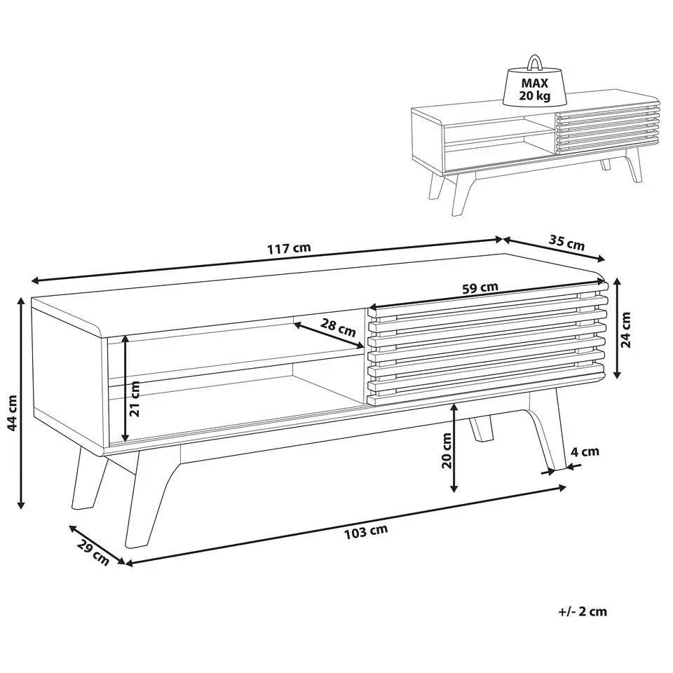 TOLEDO - TV-meubel - Wit - MDF