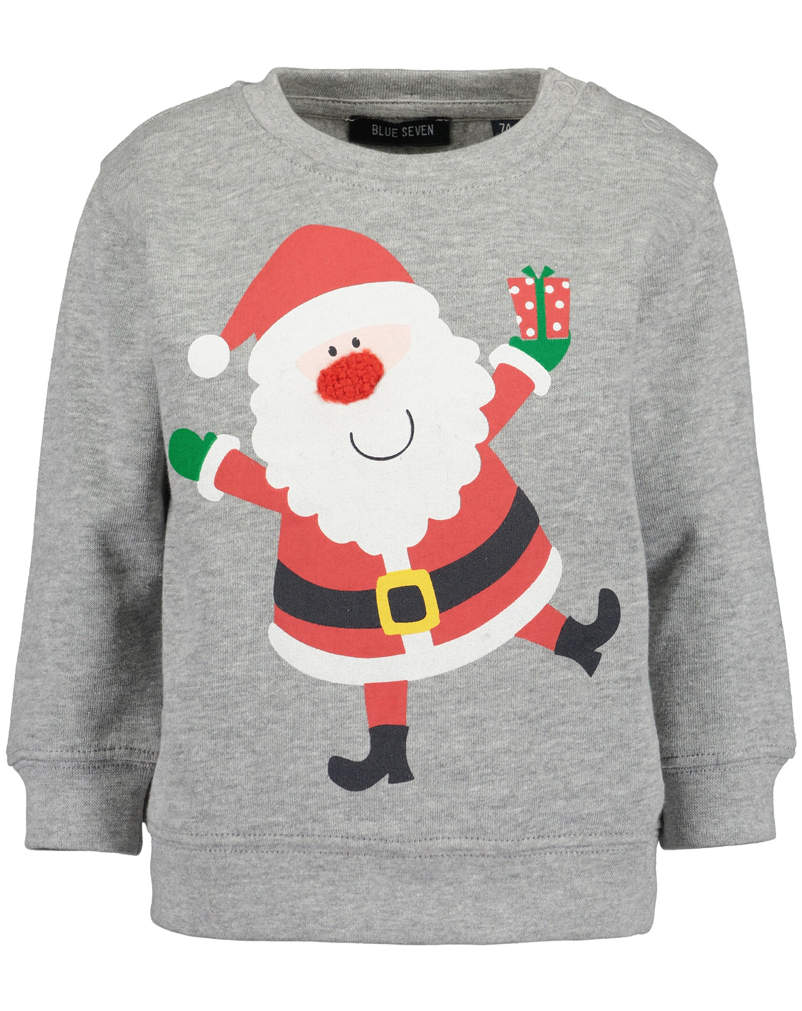 Sweatshirt HAPPY SANTA in mittelgrau