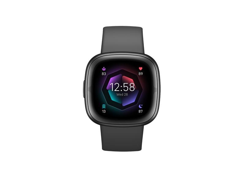 Fitbit Sense 2 Smartwatch Schwarz/Schwarz GPS-Sportuhr