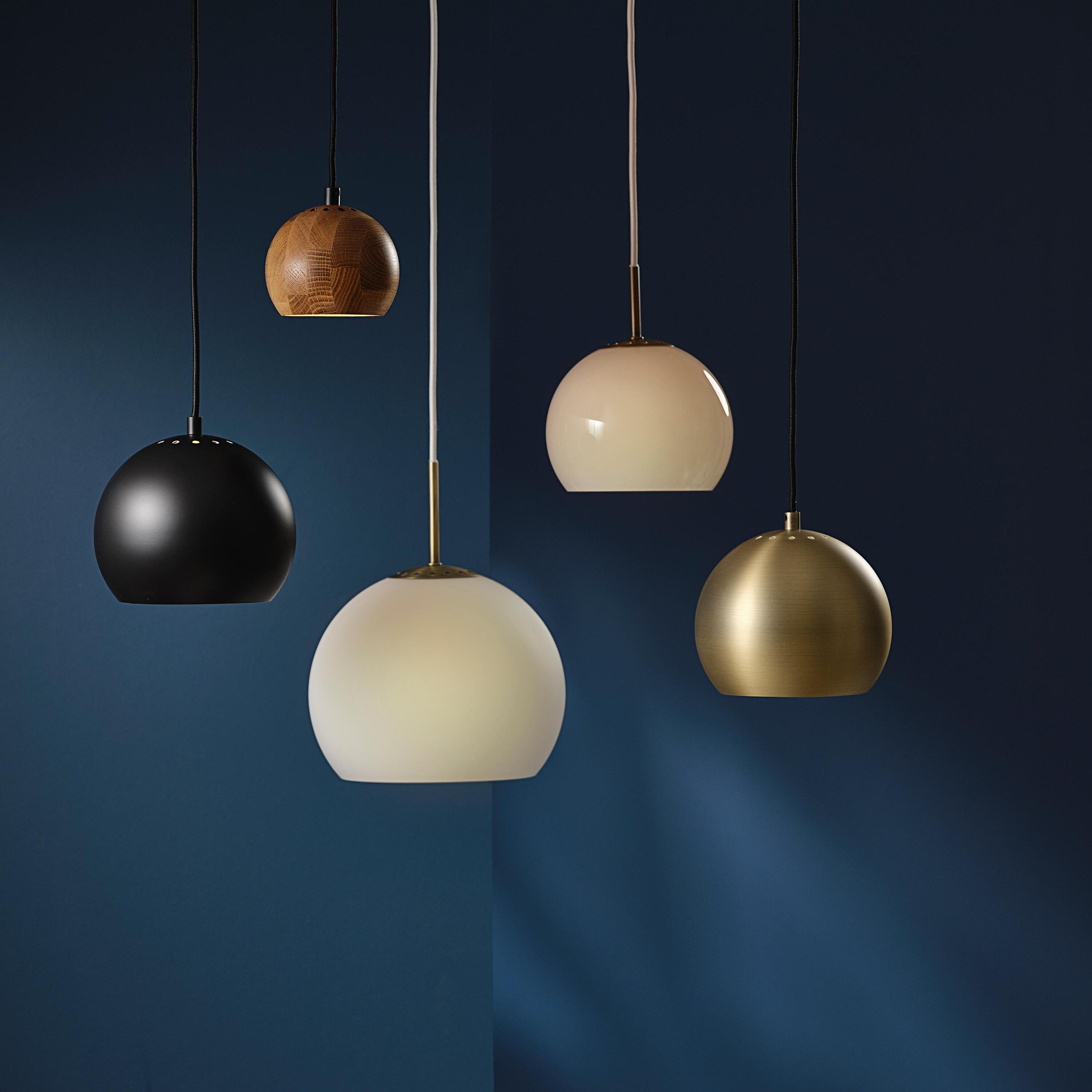 Ball glass hanglamp Ã18 Matt White