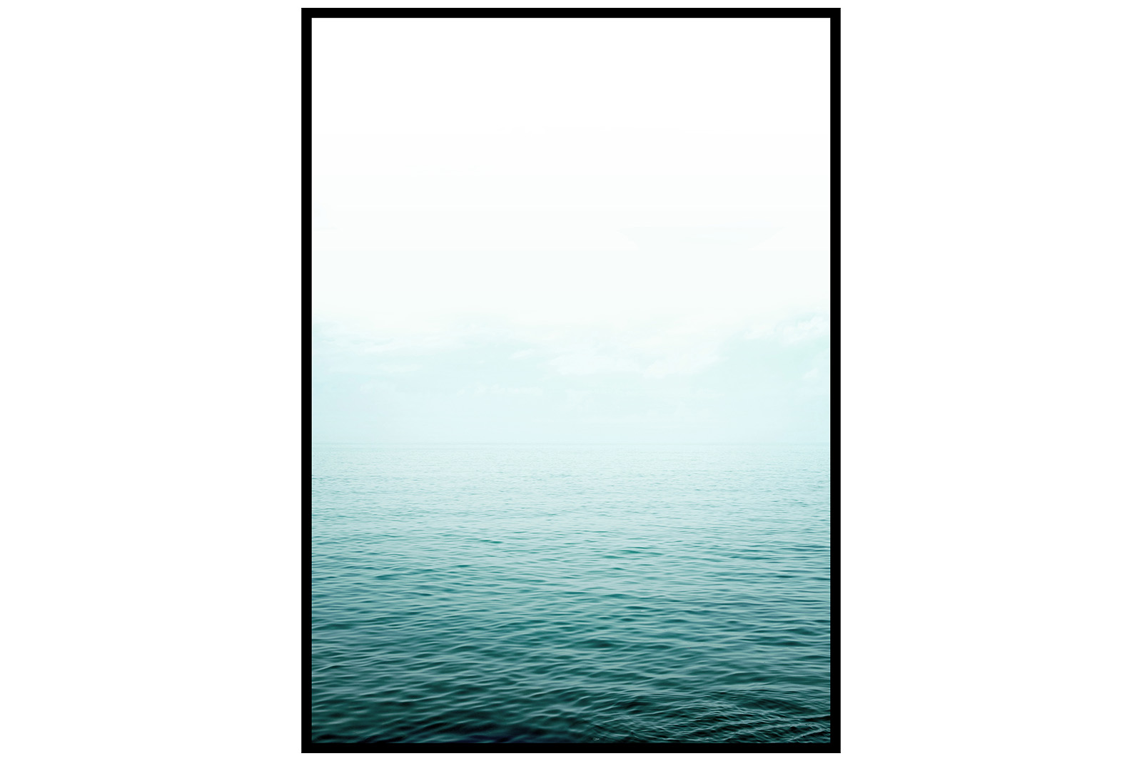 Newline Blue Summer bilde Turkis poster av hav med sort ramme. 50x70 cm