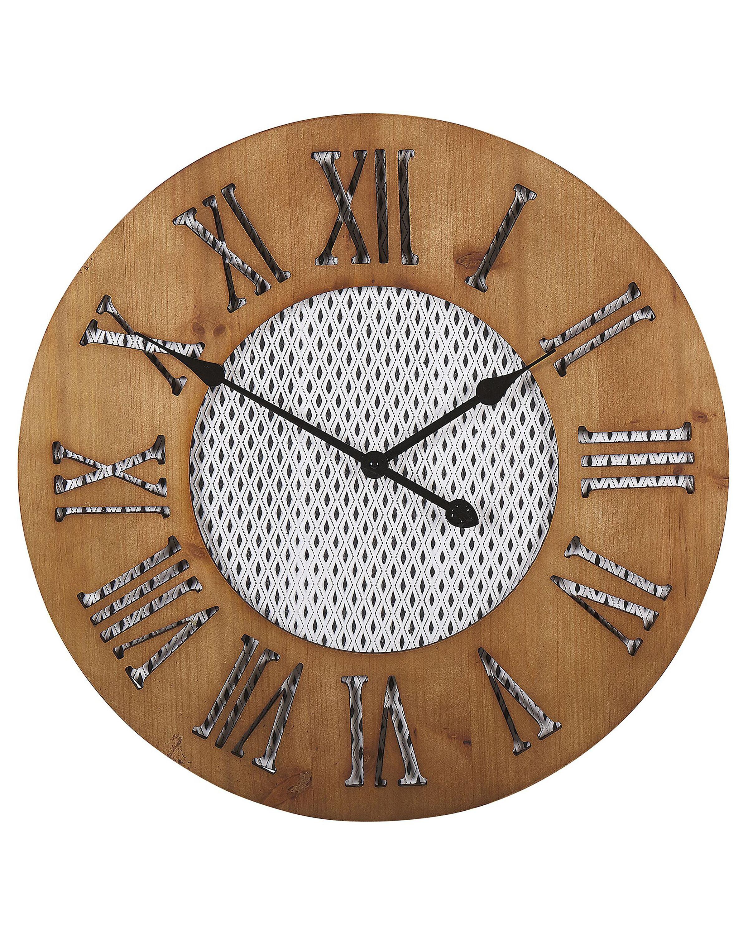Wandklok CUILCO 60 cm Dennenhout Bruin