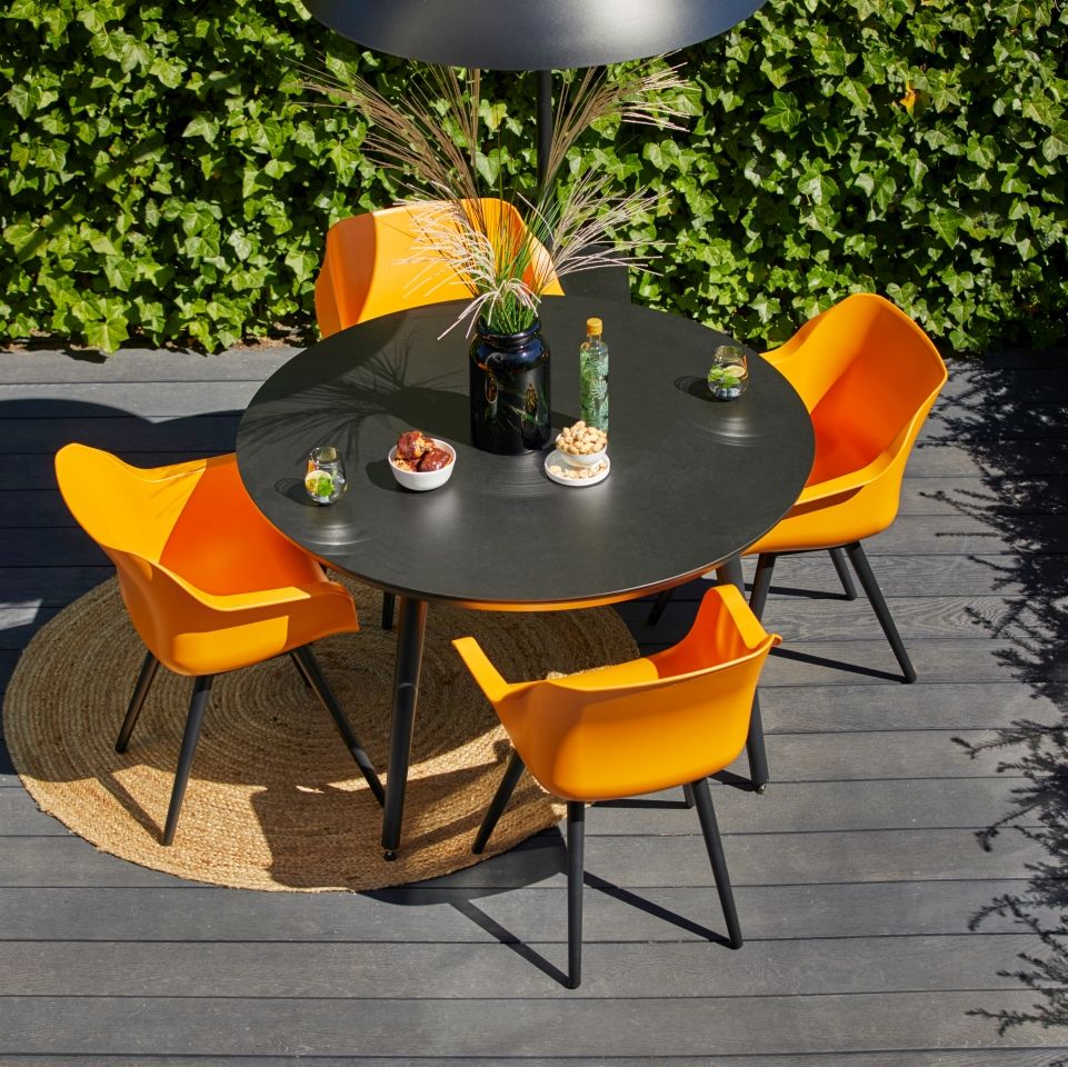 Hartman Sophie Studio HPL Tuintafel Ã 128 cm - Zwart