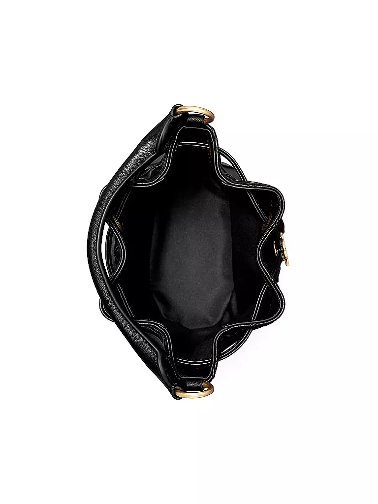 TORY BURCH Ledertasche -Bucket Bag FLEMING S schwarz