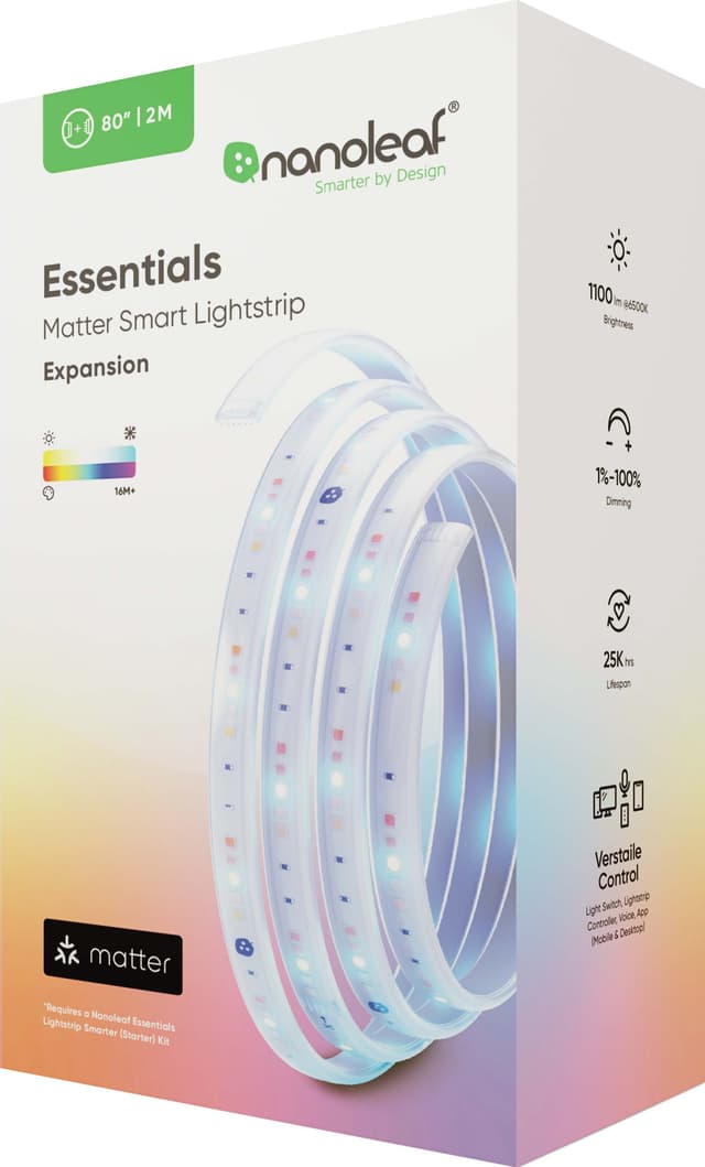 Nanoleaf Essentials Matter lysstribe udvidelsespakke (2m)