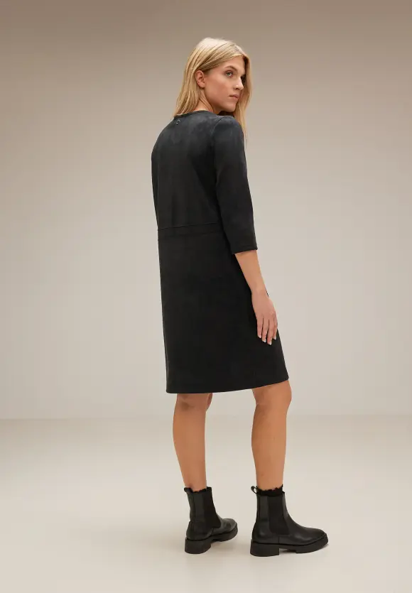 Velours Kleid - Black