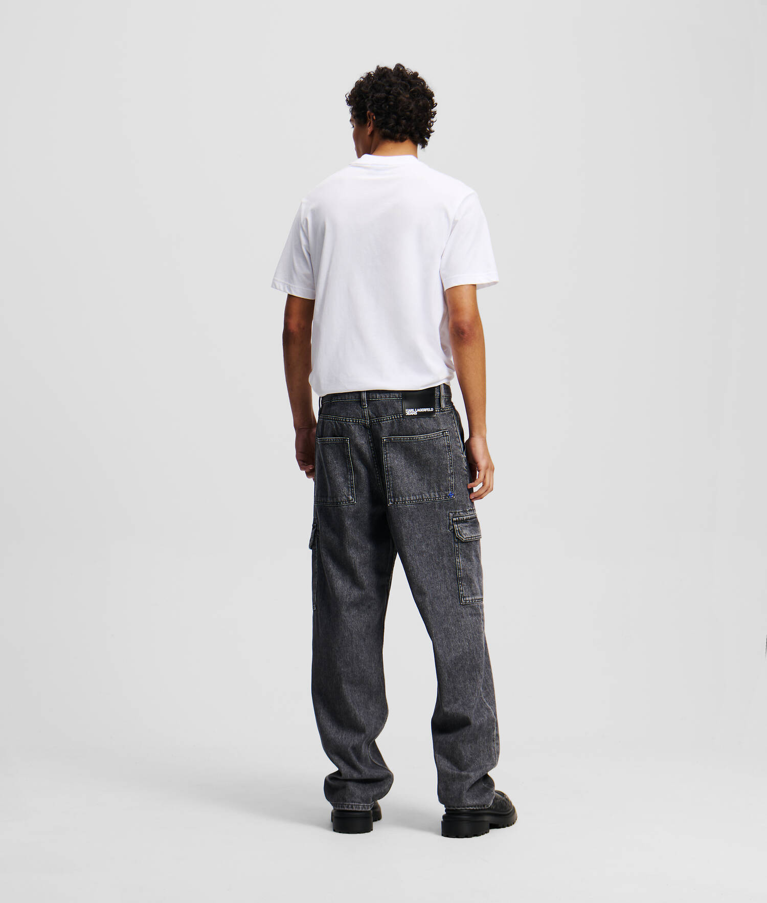 JEAN DÉCONTRACTÉ DE STYLE UTILITAIRE - Noir lavé