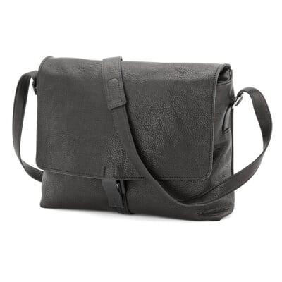 Herren-Schultertasche, Schwarz
