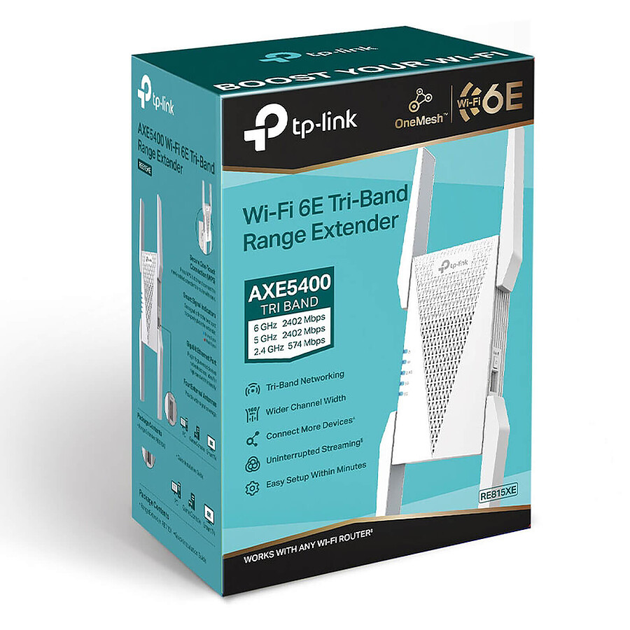 TP-Link RE815XE - Répéteur WiFi Mesh AX5400