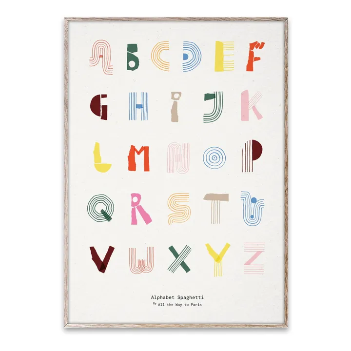 Mado Affiche Alphabet Spaghetti