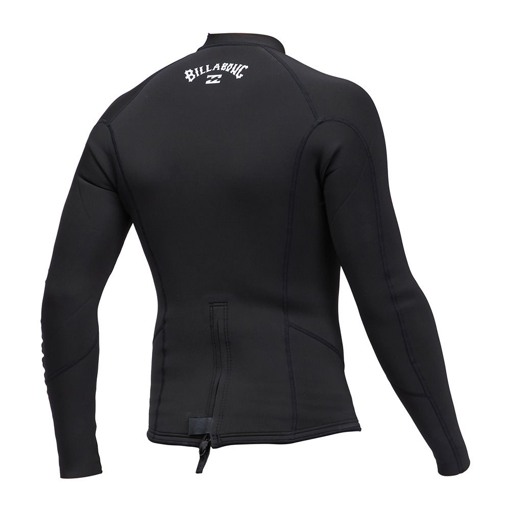 Billabong ABSOLUTE JACKET BACK ZIP - Top néoprène 2/2mm Homme black