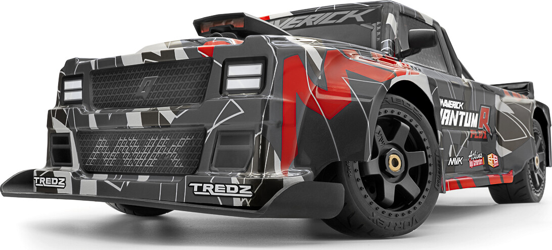 Maverick - Quantumr Flux 4S Fjernstyret Truck - 1:8 - Grå Og Rød - Mv150313