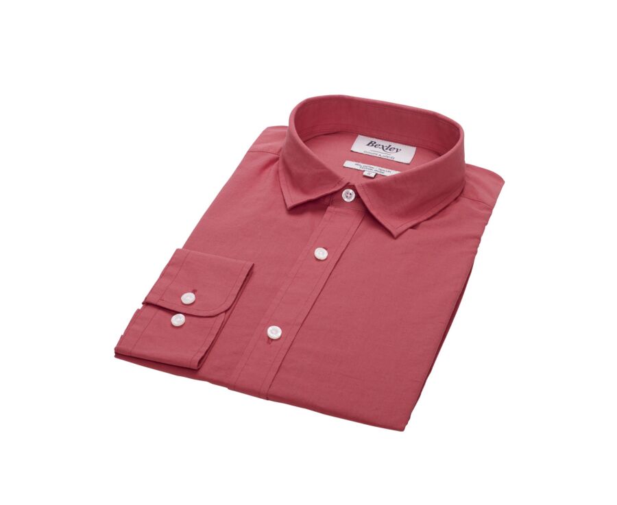 Chemise coton lin rouge vintage - SILBERT