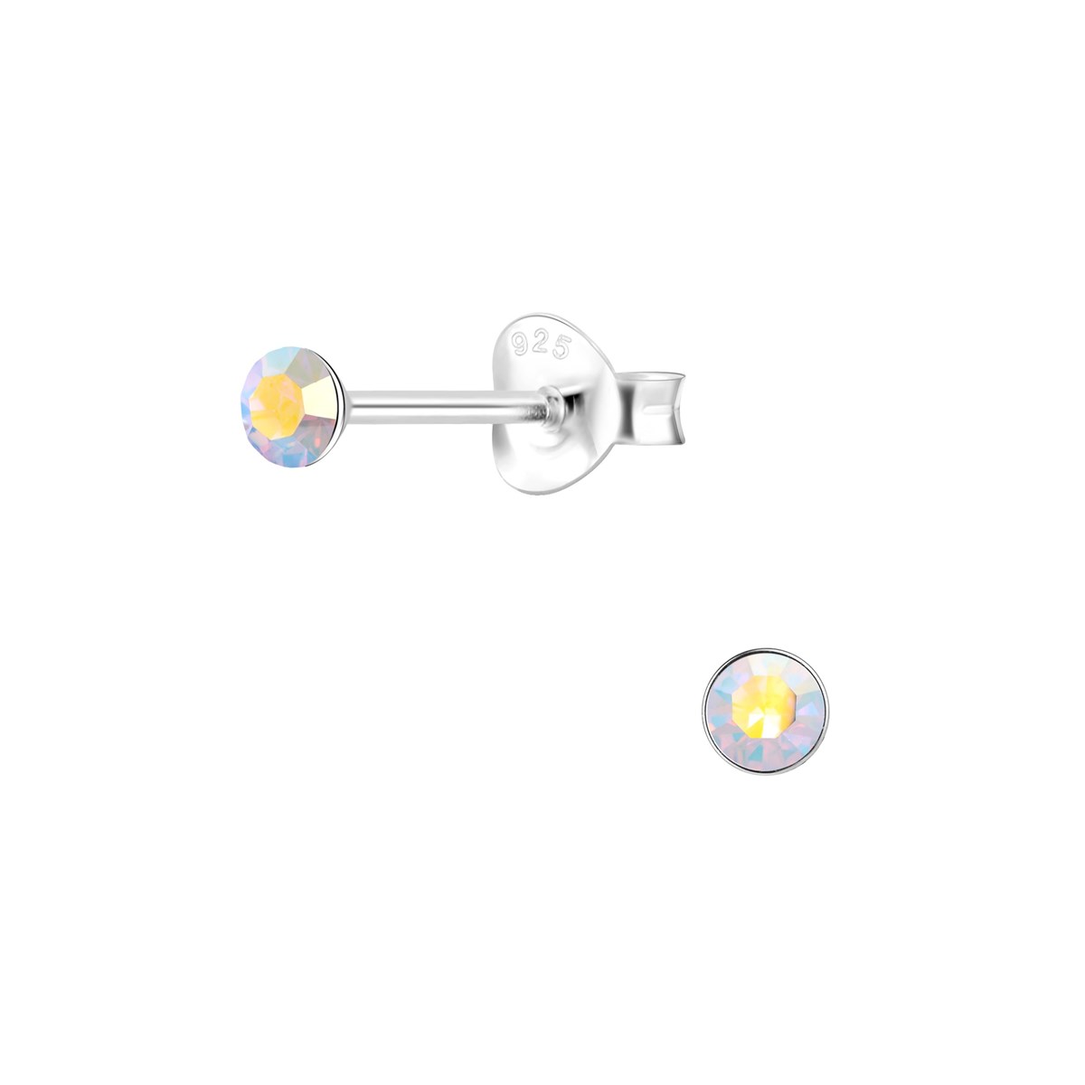 Boucles d'oreilles cristal AB 
