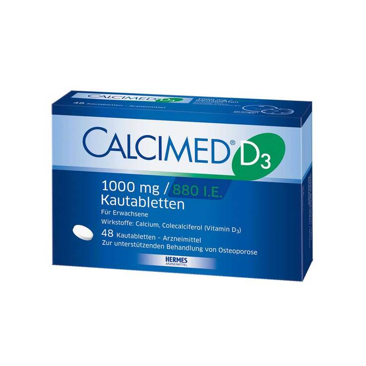 Calcimed D3 1000 mg / 880 I.E. Kautabletten, 48 St