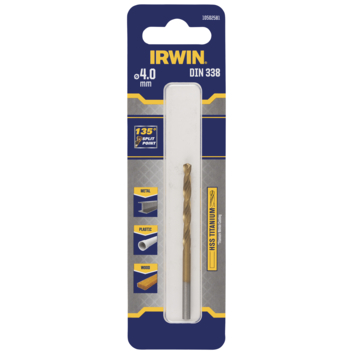Irwin titanium metaalboor Ø4 mm
