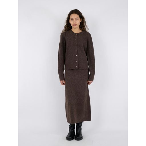 Neo Noir Nuna Knit Cardigan, Brown Melange, 34