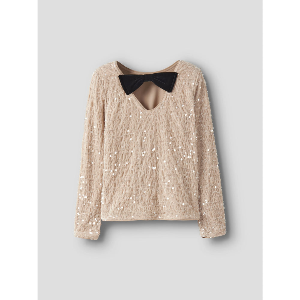 Køb Name It Jet Stream Black Bow Nkfrusitta Ls Sløjfe Bluse