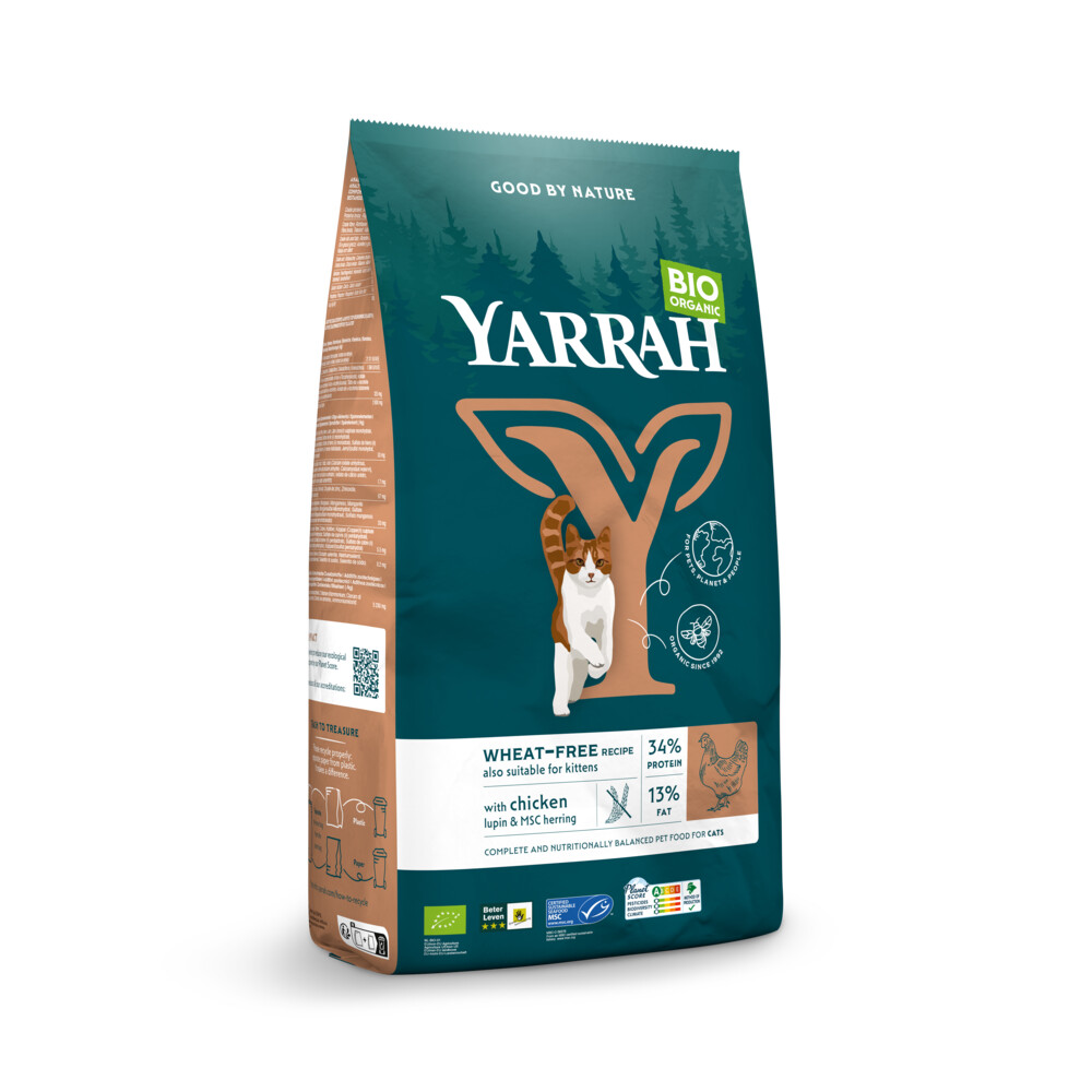 Yarrah Bio Kattenvoer Graanvrij Kip & Vis6 kg