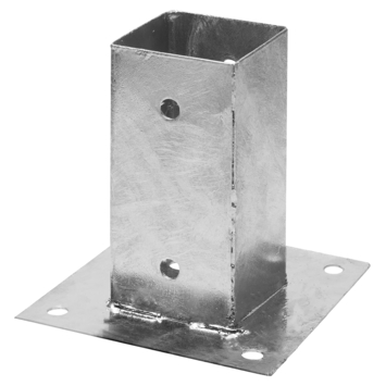 Paalhouder met plaat verzinkt 7 x 7 cm