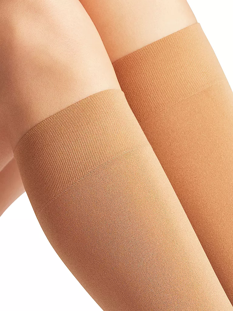 FALKE Kniestrümpfe Seidenglatt 40 den powder beige